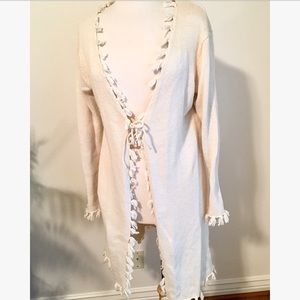 Boho Tassle Long Knit Cardigan